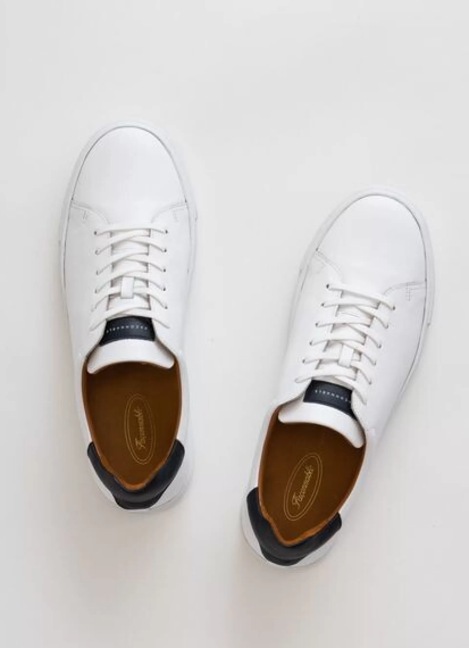 Sneakers>Façonnable Baskets En Cuir Contrastes White