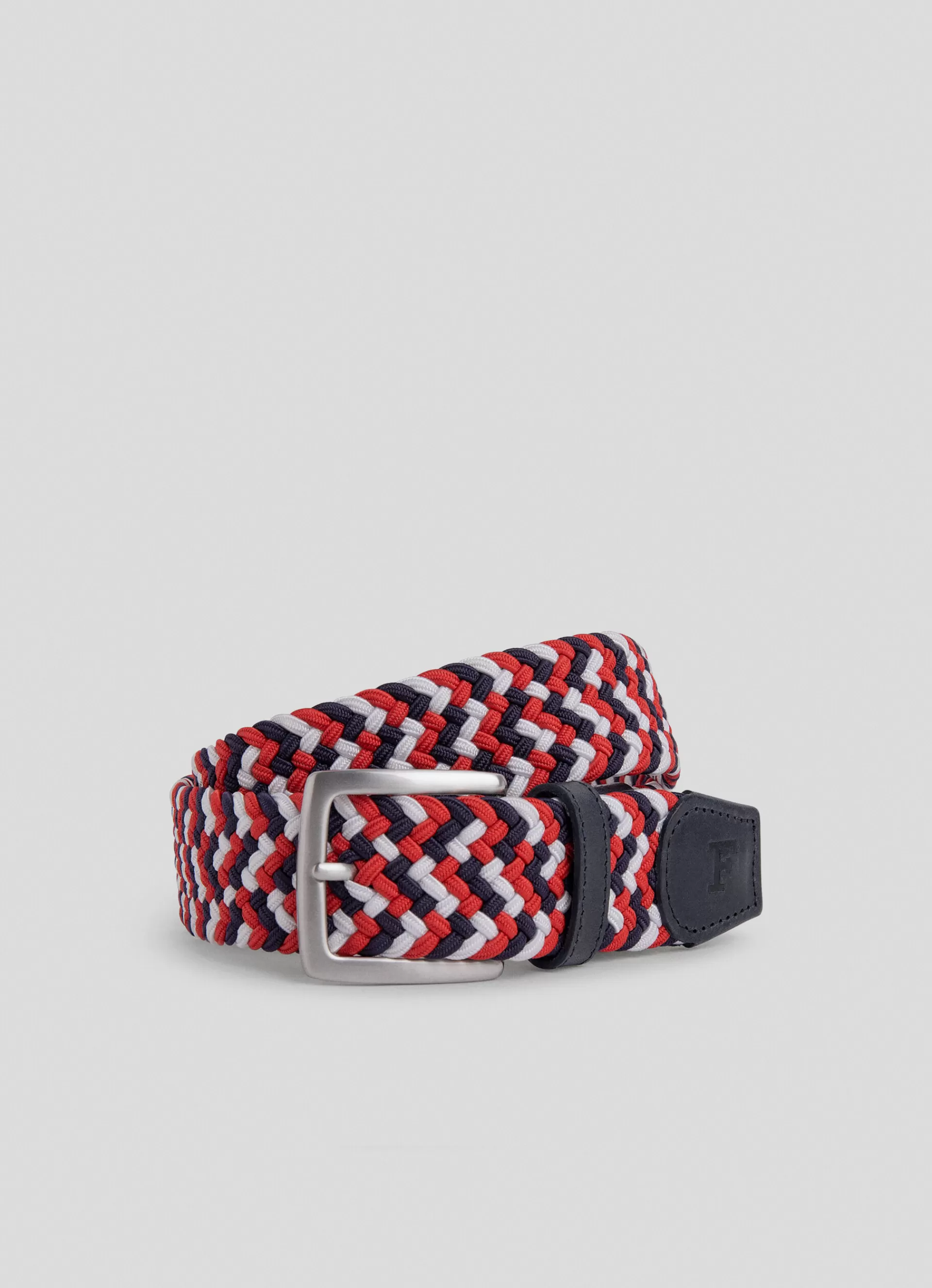 Ceintures>Façonnable Ceinture Tressee Elastique Red/Off Wht/Navy