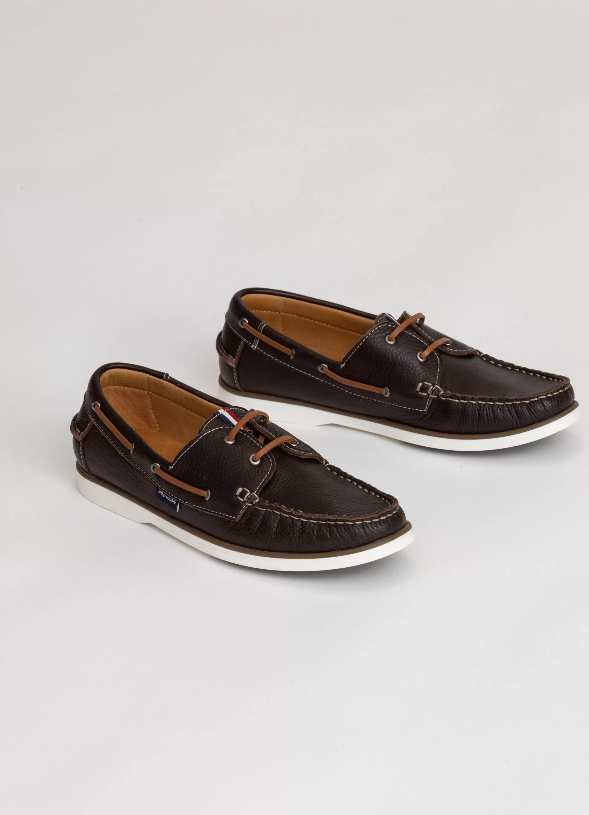 Casual Shoes>Façonnable Chaussures Bateau En Cuir Light Brown