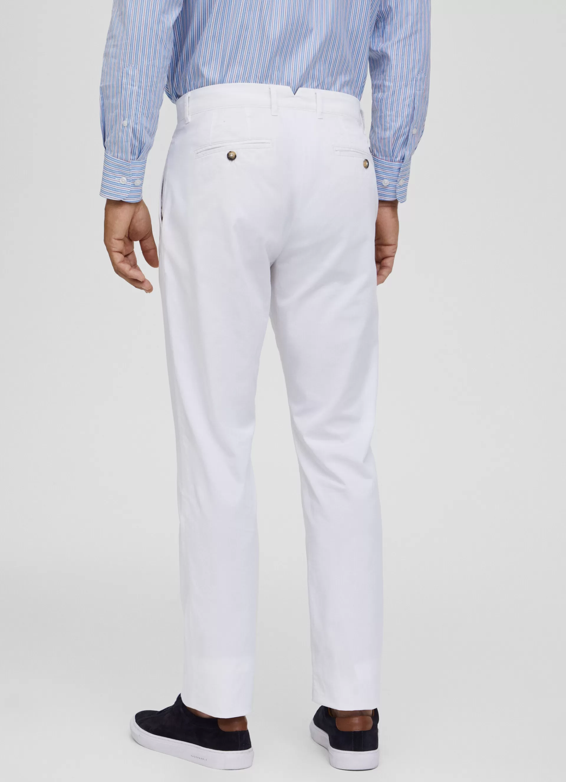 Pantalons>Façonnable Chino En Serge White