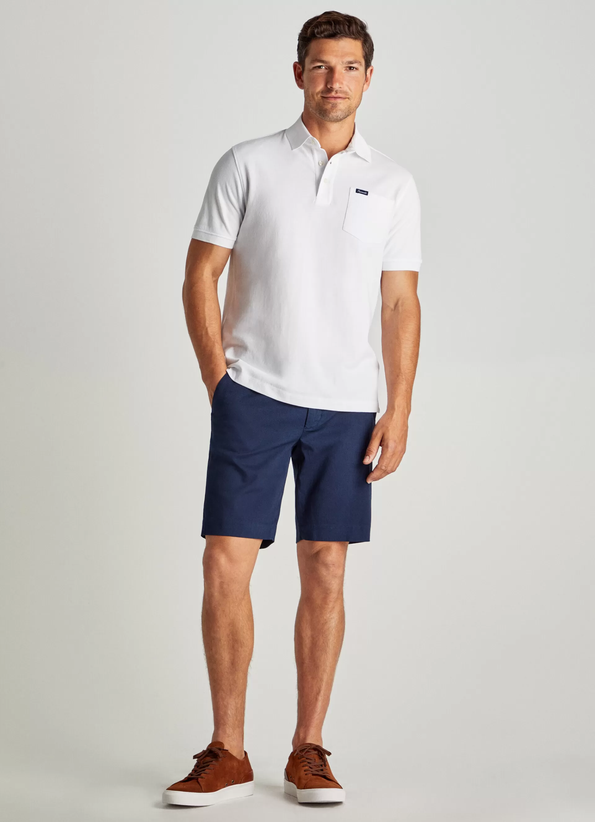 Polos>Façonnable Polo En Pique White