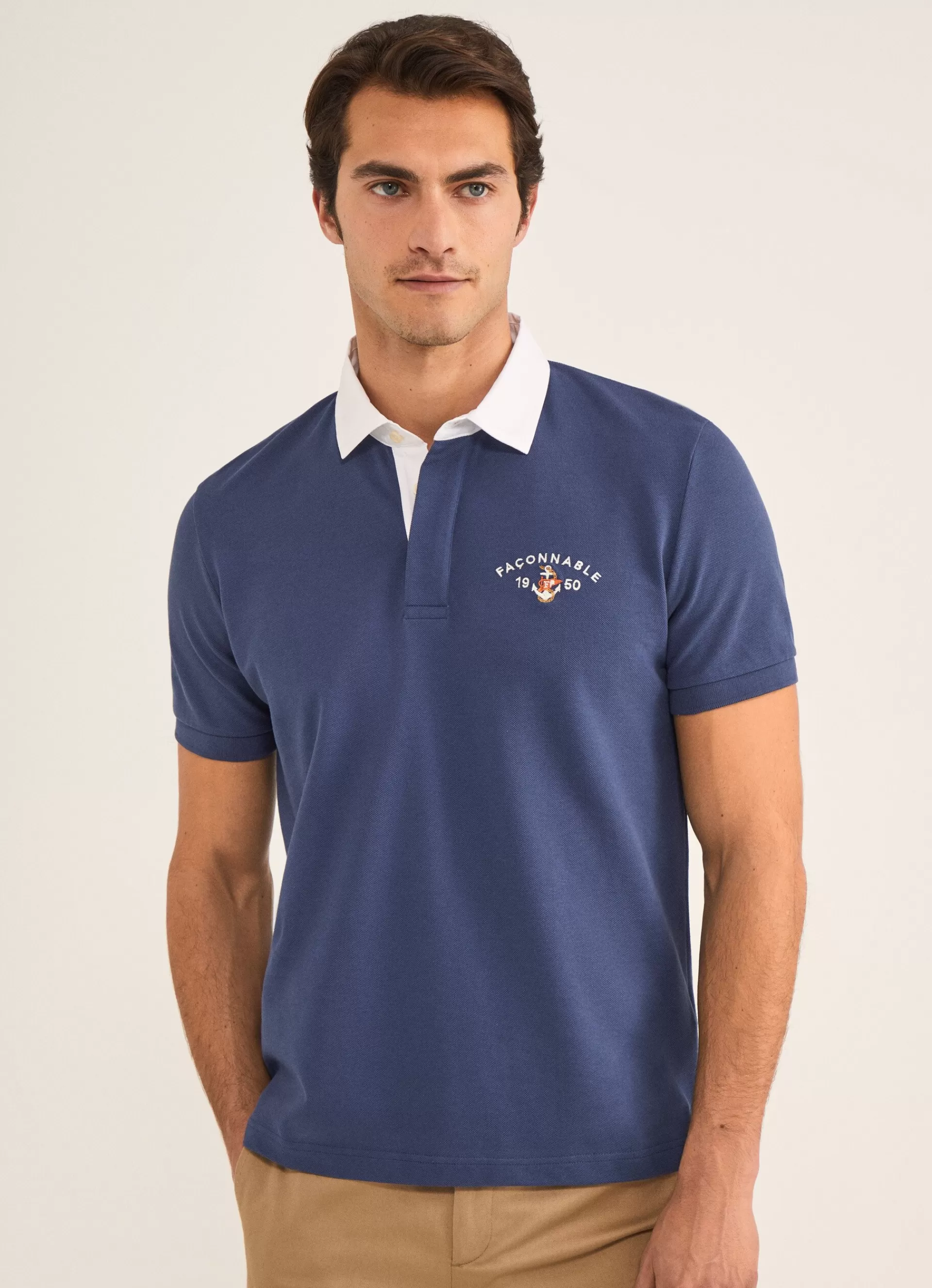 Polos>Façonnable Polo Marin Pop Blue