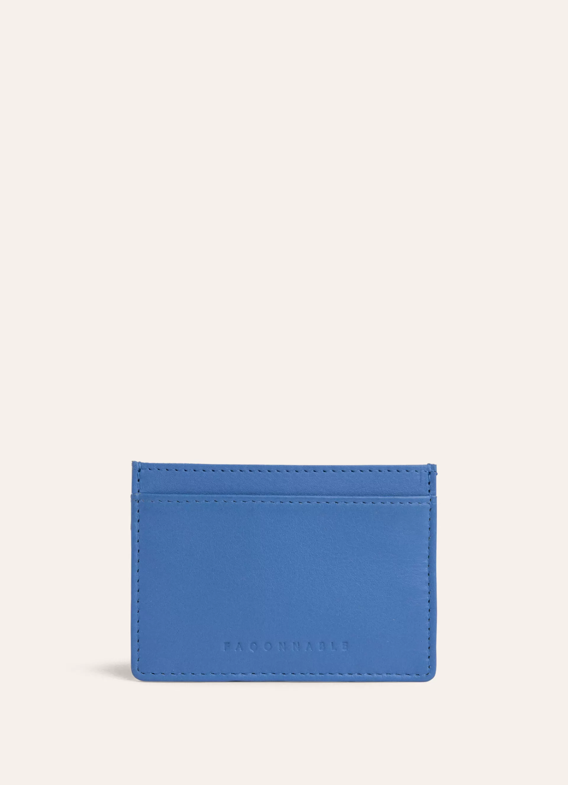 Leather Accesories>Façonnable Porte-Cartes En Cuir Bicolore Blue/Green
