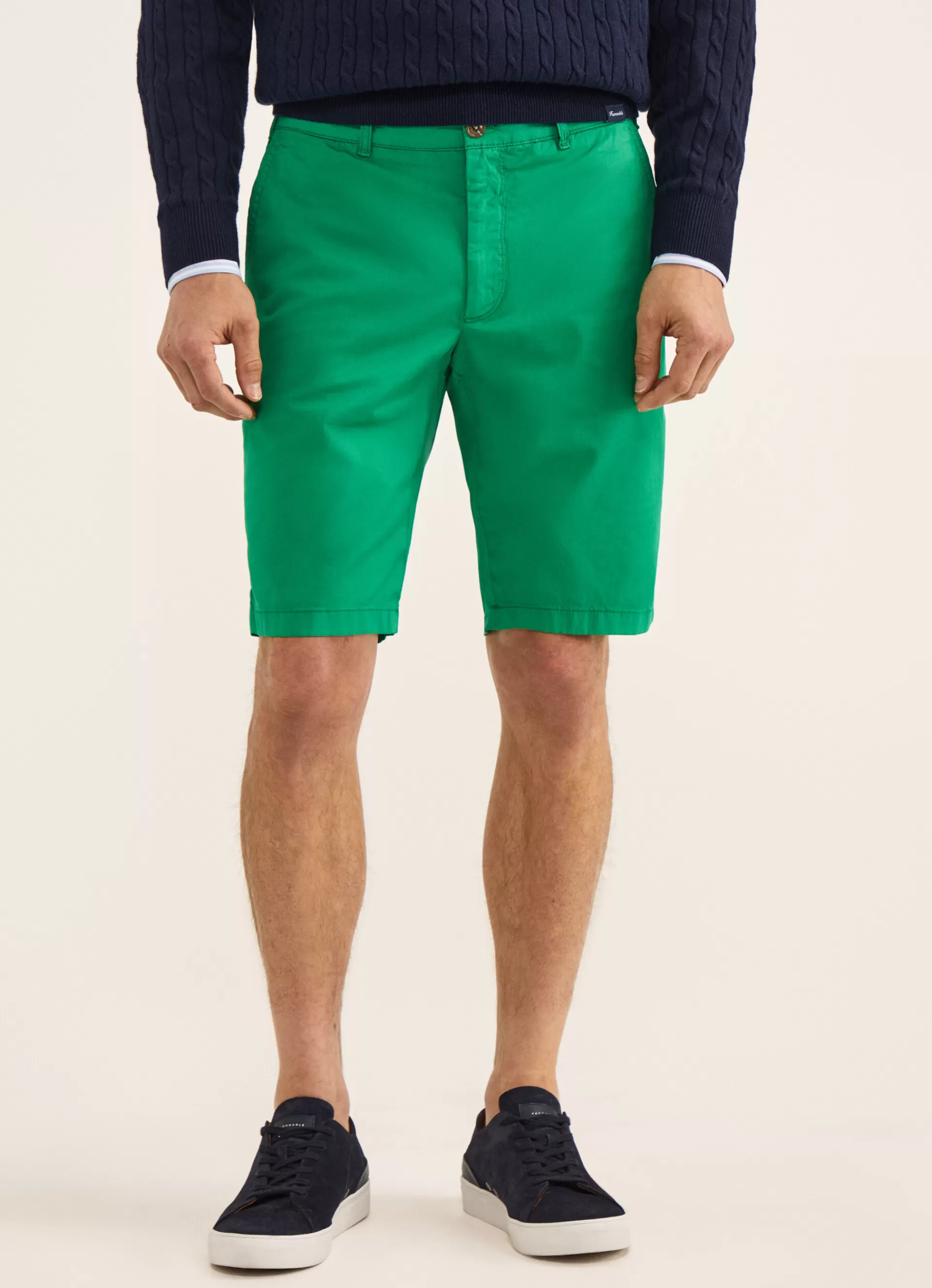 Shorts>Façonnable Short En Coton Bright Green