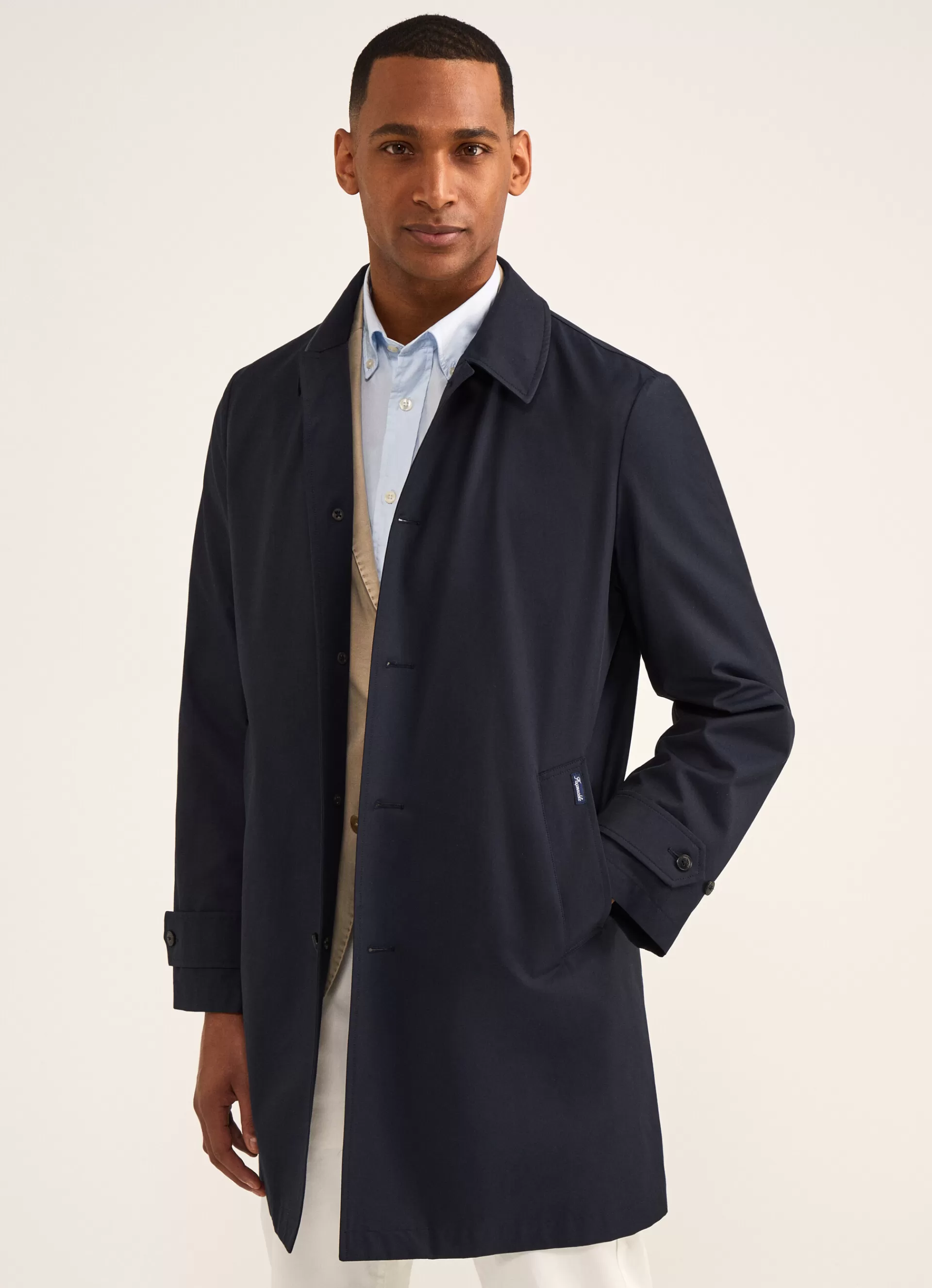 Manteaux Et Blousons>Façonnable Trench Coat Impermeable Marine