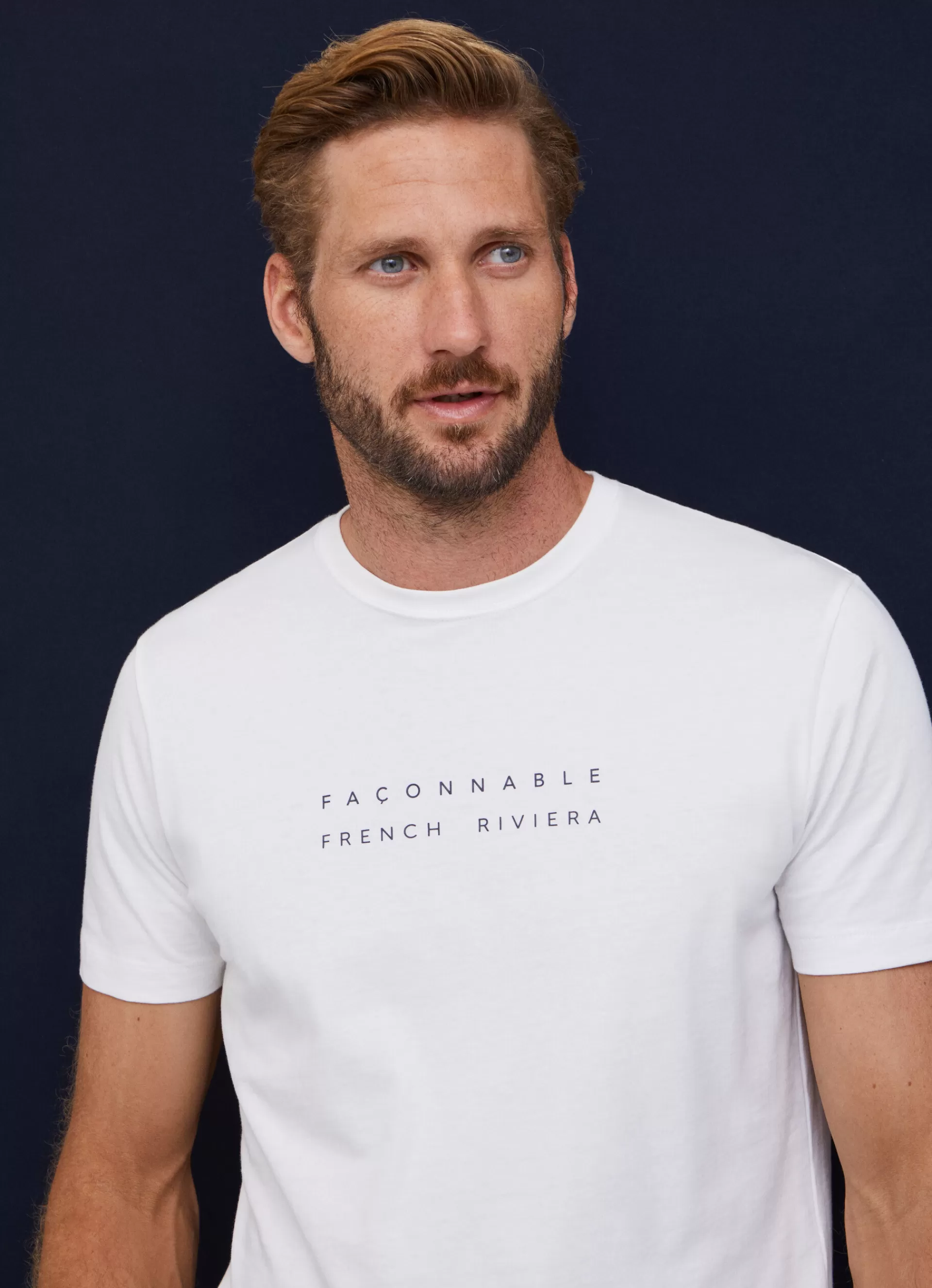 T-Shirts>Façonnable T-Shirt Imprime Haute Densite Off White